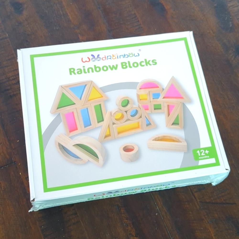 WoodRainbow Wood Building Blocks Set 12 Pieces